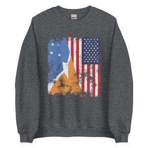 Tierra Del Fuego USA Flag Half American Sweatshirt