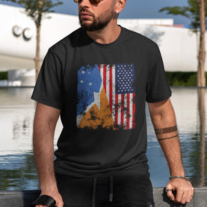 Tierra Del Fuego USA Flag Half American T-Shirt