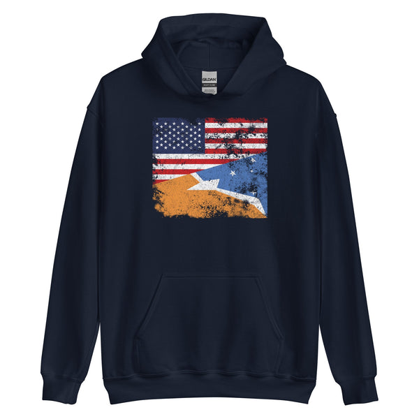 Tierra Del Fuego USA Flag Hoodie