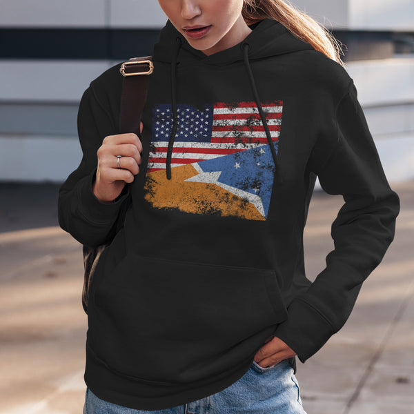 Tierra Del Fuego USA Flag Hoodie
