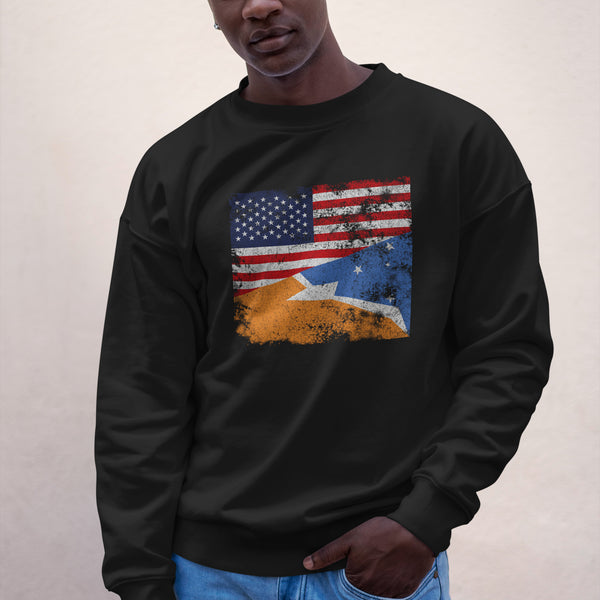 Tierra Del Fuego USA Flag Sweatshirt
