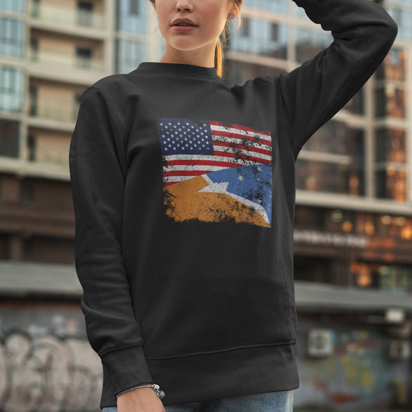 Tierra Del Fuego USA Flag Sweatshirt