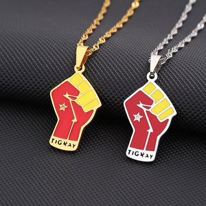 Tigray Flag Fist Necklace