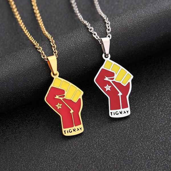 Tigray Flag Fist Necklace