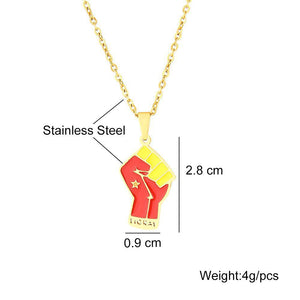 Tigray Flag Fist Necklace