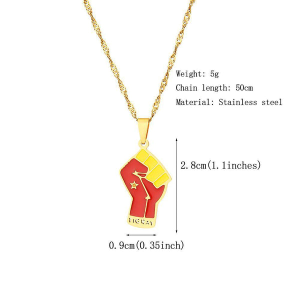 Tigray Flag Fist Necklace