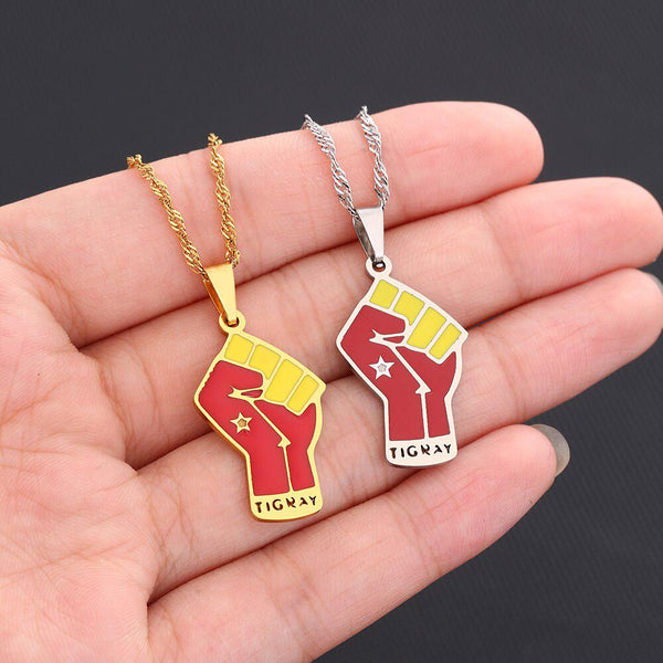 Tigray Flag Fist Necklace