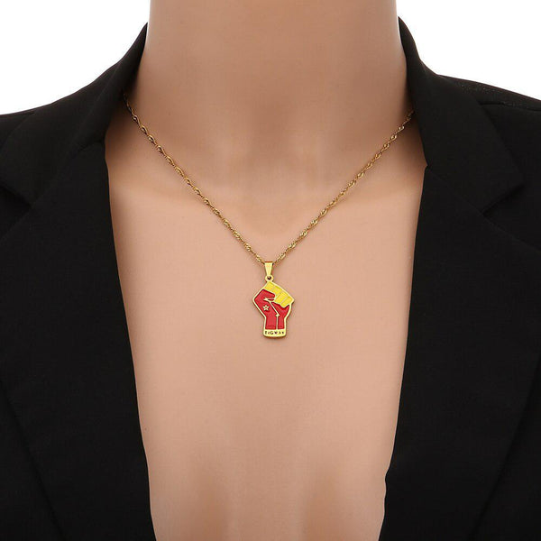 Tigray Flag Fist Necklace