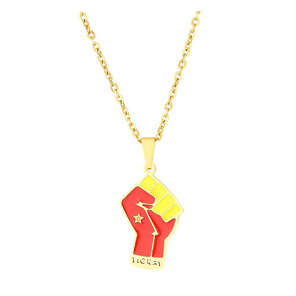 Tigray Flag Fist Necklace