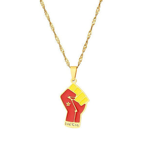 Tigray Flag Fist Necklace