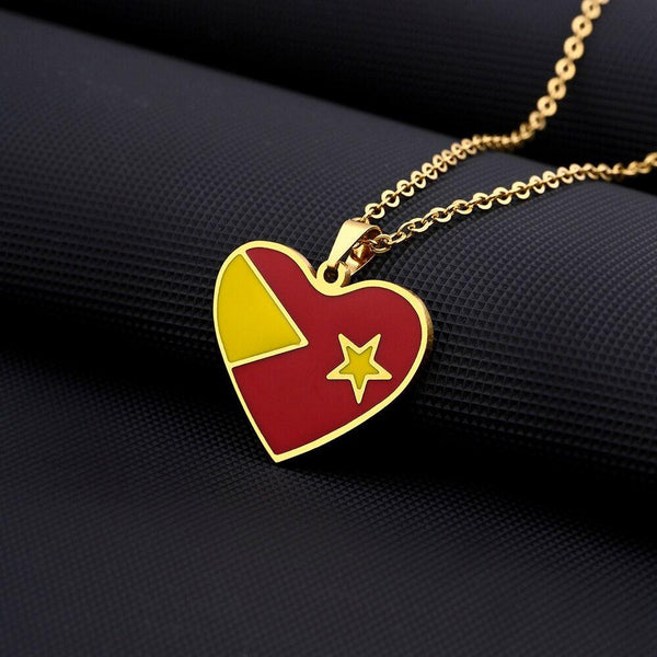 Tigray Flag Heart Necklace