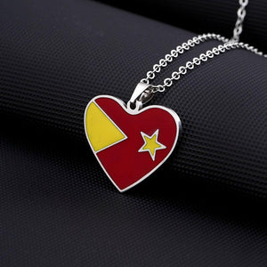 Tigray Flag Heart Necklace