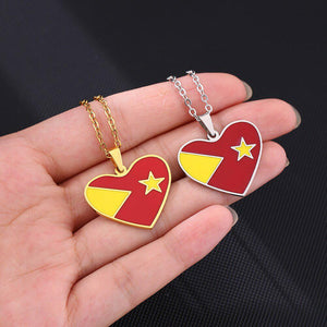 Tigray Flag Heart Necklace