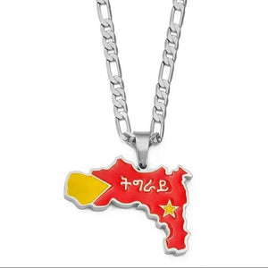 Tigray Flag Map Necklace