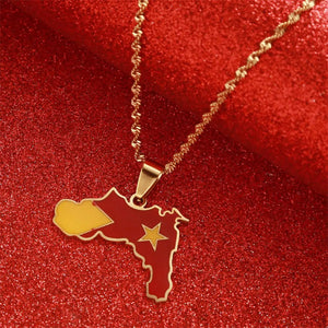 Tigray Flag Map Necklace