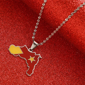 Tigray Flag Map Necklace