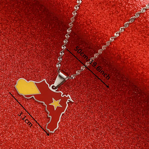 Tigray Flag Map Necklace