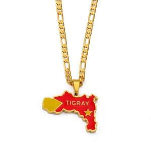 Tigray Flag Map Necklace