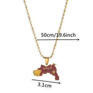 Tigray Flag Map Necklace