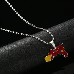 Tigray Flag Map Necklace