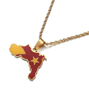 Tigray Flag Map Necklace