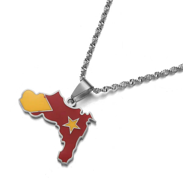 Tigray Flag Map Necklace