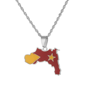 Tigray Flag Map Necklace