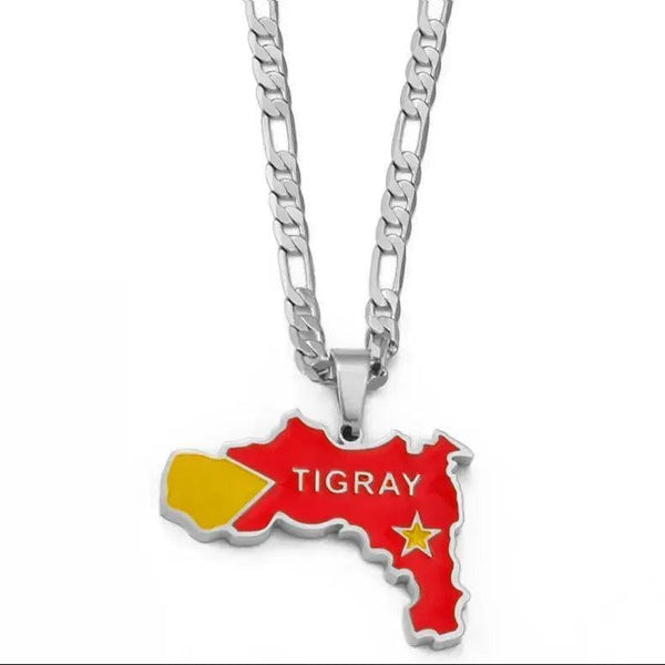 Tigray Flag Map Necklace