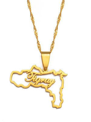 Tigray Map Necklace