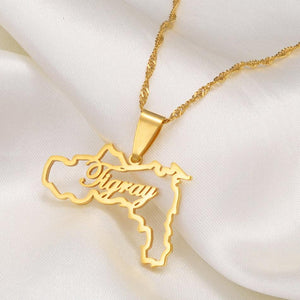 Tigray Map Necklace