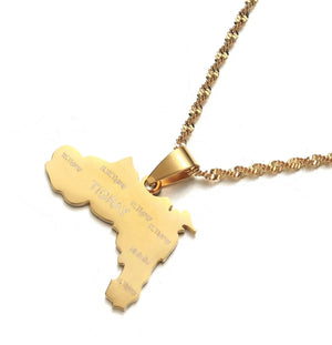 Tigray Map Necklace