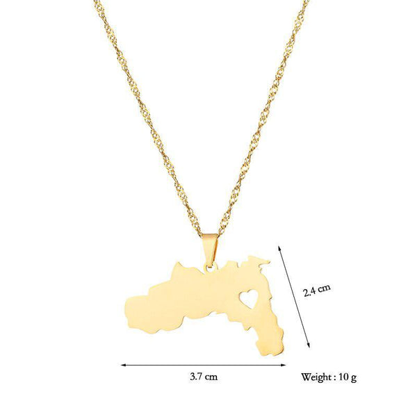 Tigray Map Necklace