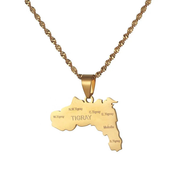 Tigray Map Necklace