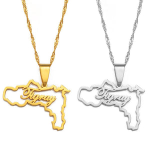 Tigray Map Necklace