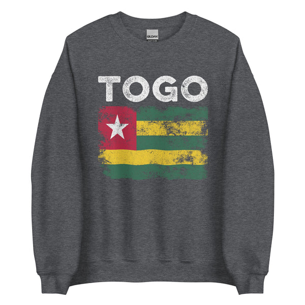 Togo Flag Distressed - Togolese Flag Sweatshirt