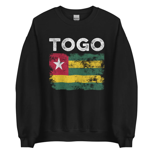 Togo Flag Distressed - Togolese Flag Sweatshirt