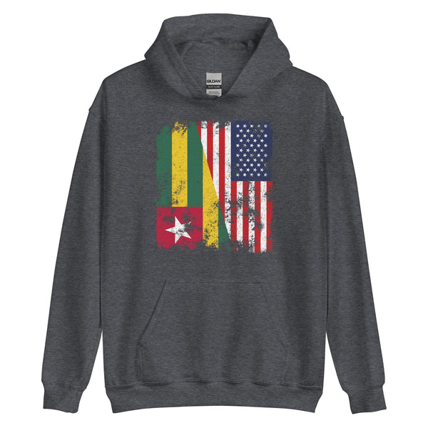 Togo USA Flag - Half American Hoodie