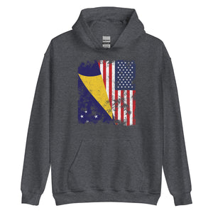 Tokelau USA Flag - Half American Hoodie
