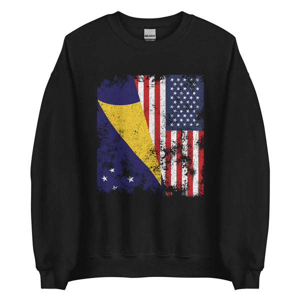 Tokelau USA Flag - Half American Sweatshirt