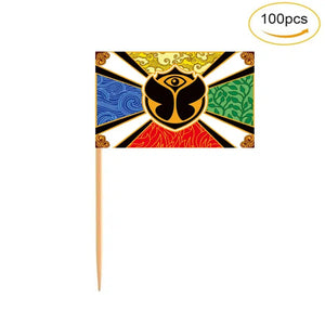 Tomorrow Land Flag Toothpicks - Cupcake Toppers (100Pcs)