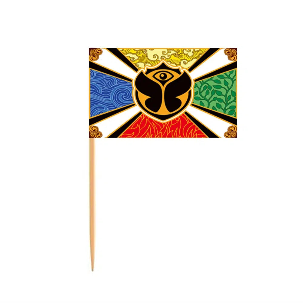 Tomorrow Land Flag Toothpicks - Cupcake Toppers (100Pcs)