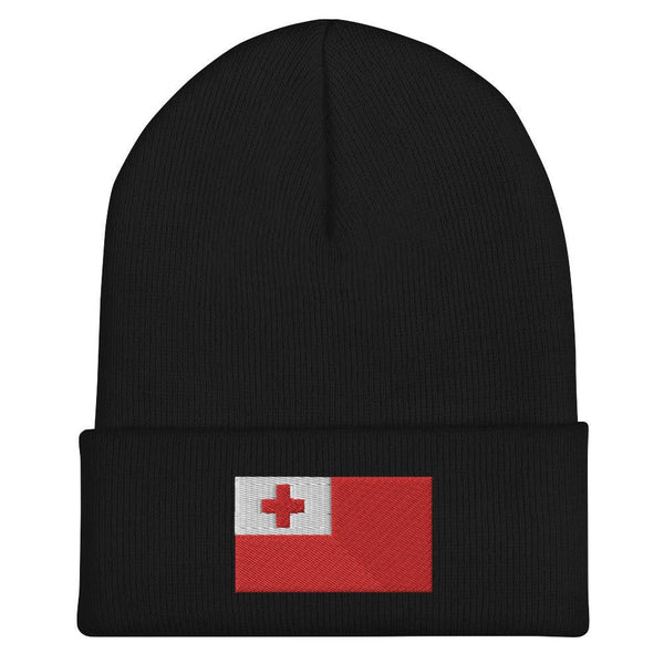 Tonga Flag Beanie - Embroidered Winter Hat