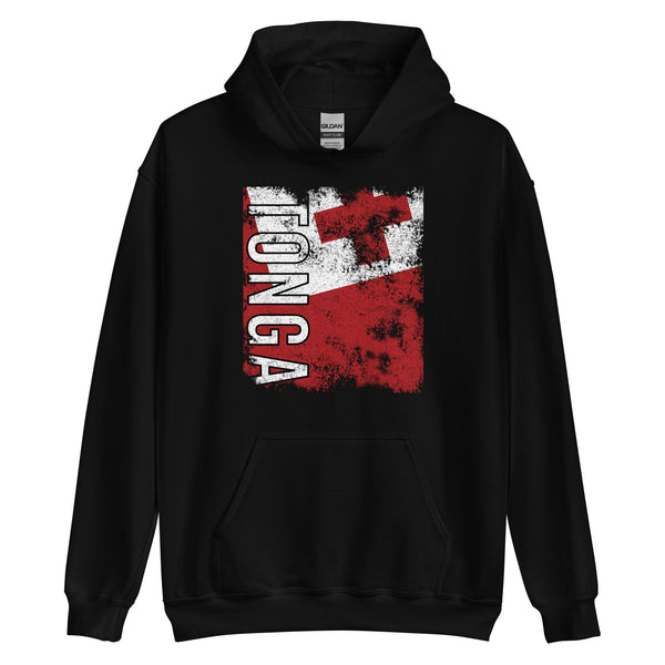 Tonga Flag - Distressed Flag Hoodie