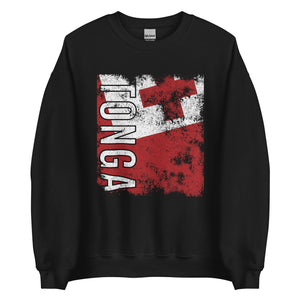 Tonga Flag - Distressed Flag Sweatshirt