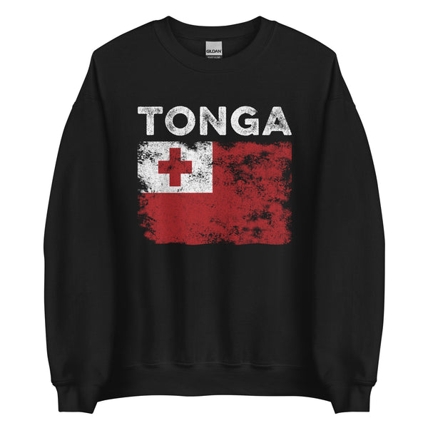 Tonga Flag Distressed - Tongan Flag Sweatshirt