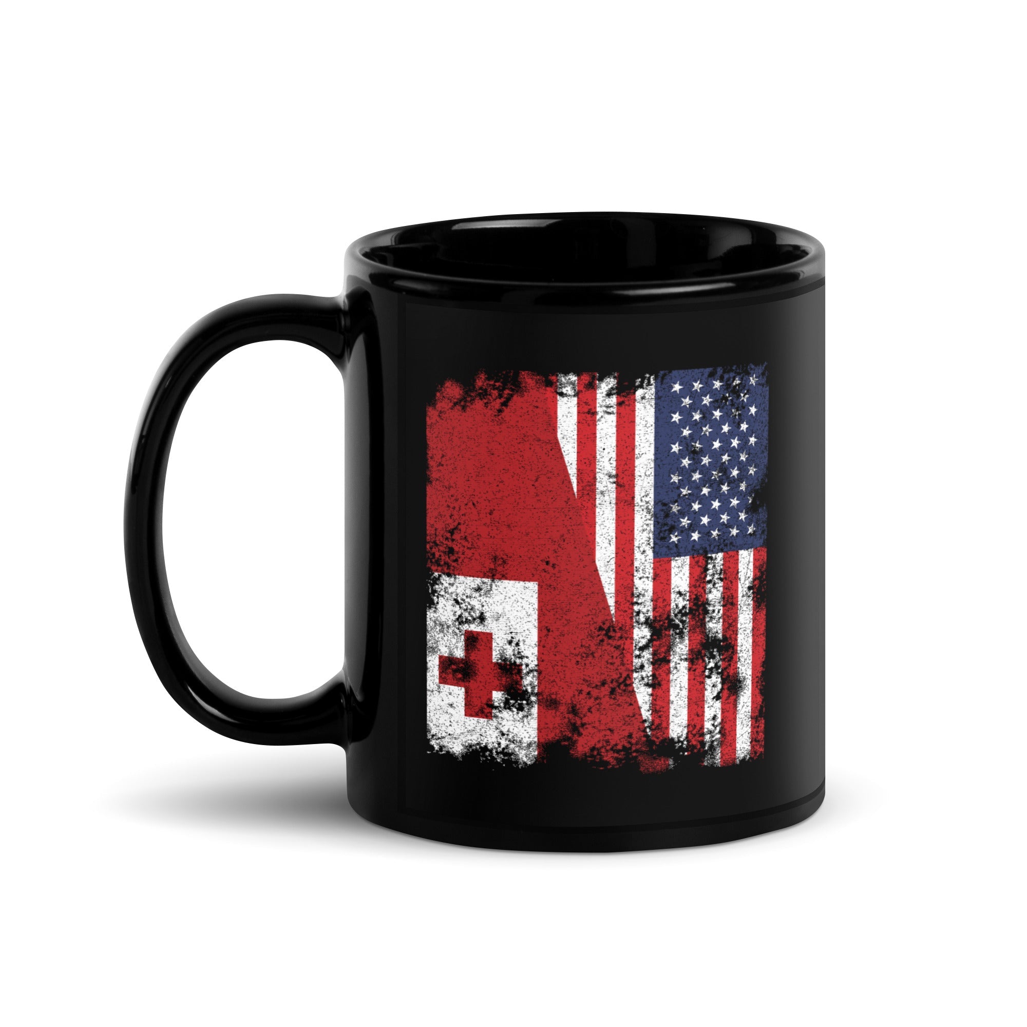 Tonga USA Flag - Half American Mug