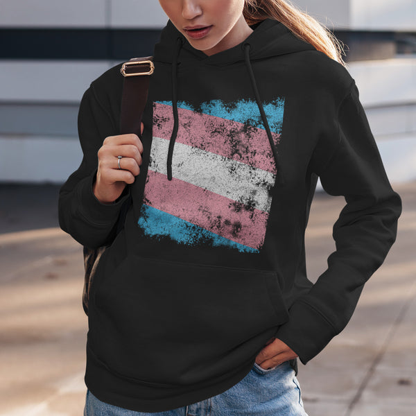 Transgender Flag - Distressed LGBT+ Hoodie