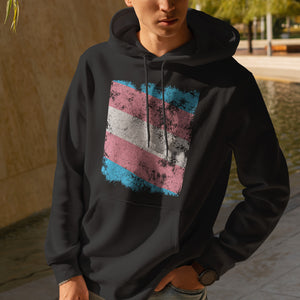 Transgender Flag - Distressed LGBT+ Hoodie
