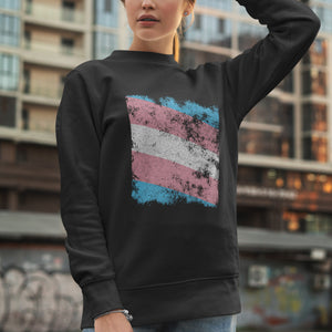 Transgender Flag - Distressed LGBT+ Sweatshirt