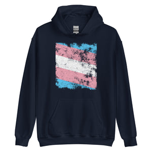 Transgender Flag - Distressed LGBT+ Hoodie